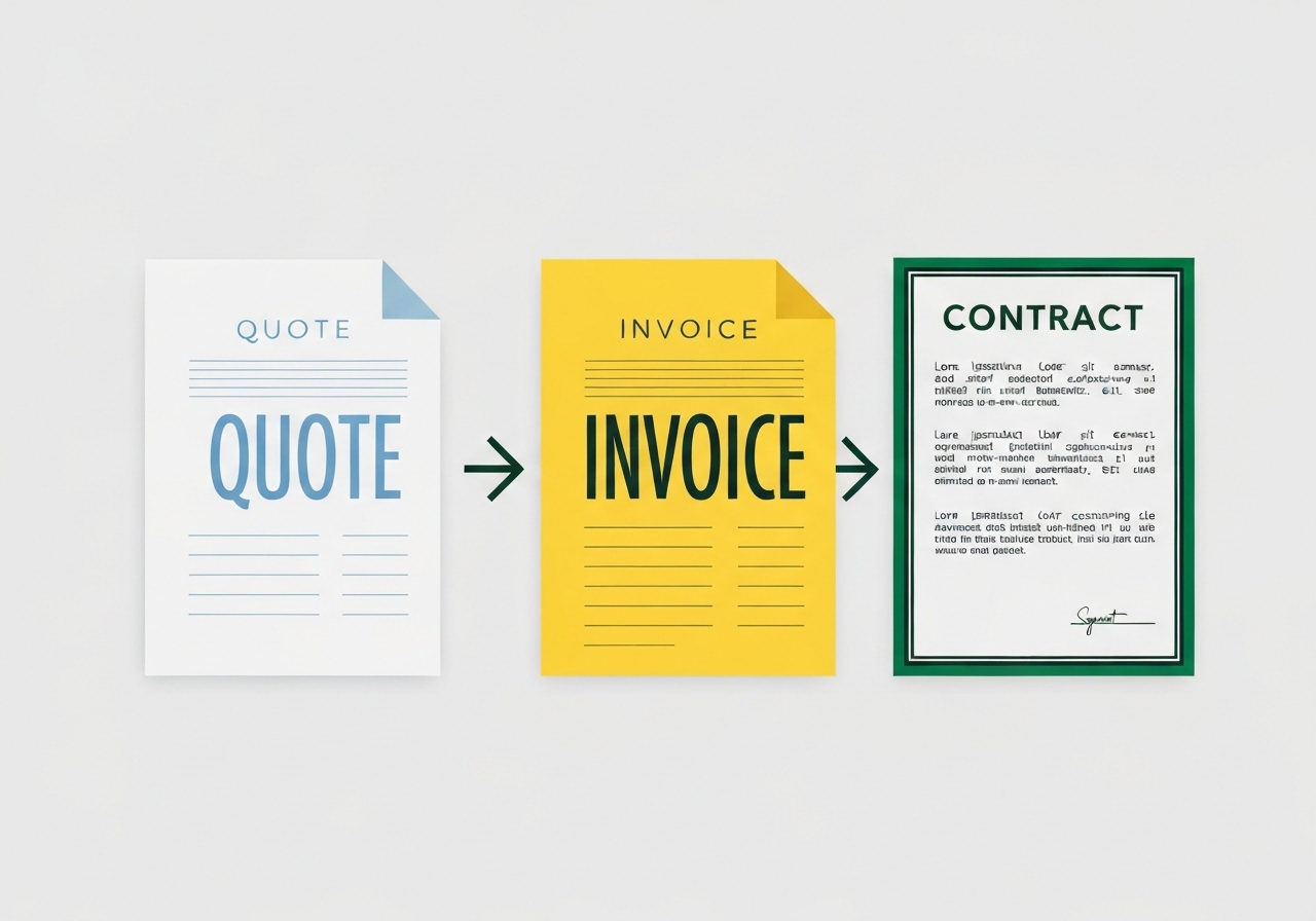Invoice vs Quote vs Contract: Understanding the Differences