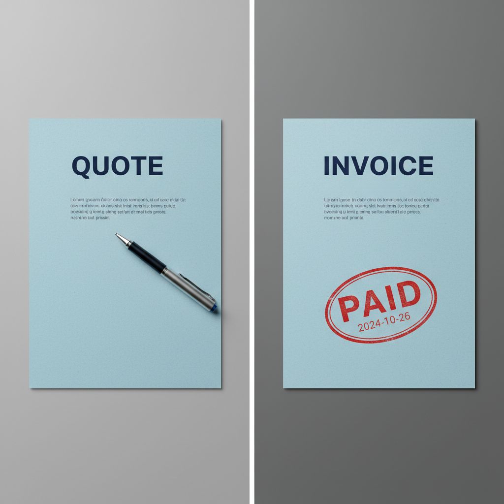 Quote vs Invoice comparison